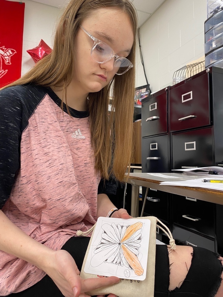 Zentangle during Advisory.  Mindfulness and Marigolds 