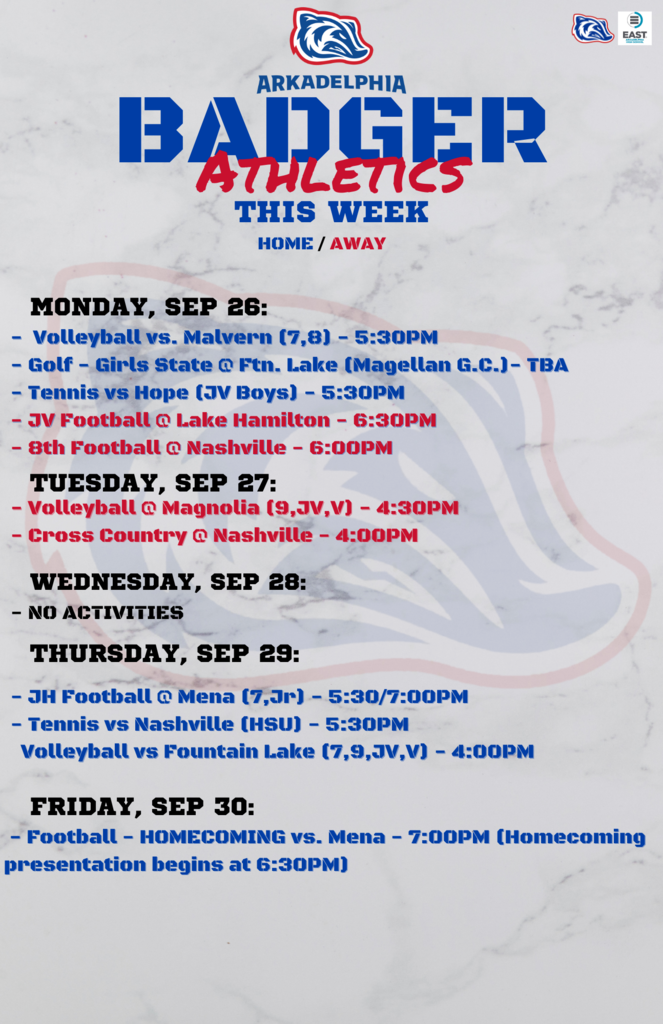 Badger Athletics This Week