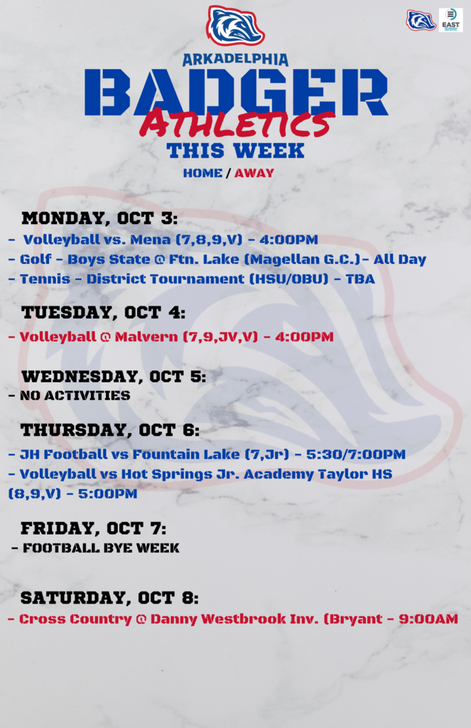 Badger Athletics This Week