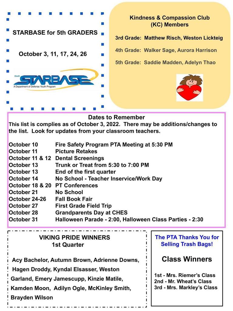 Elementary Oct. Newsletter