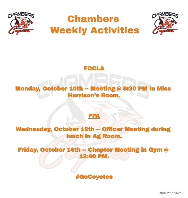 Weekly Activities
