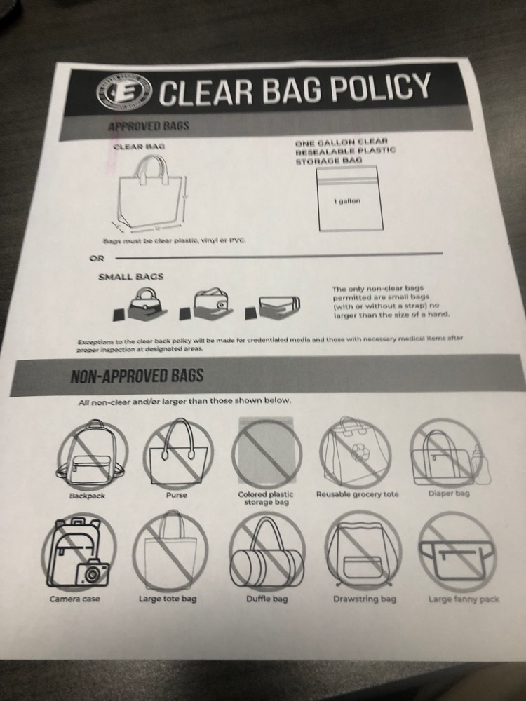clear bag policy