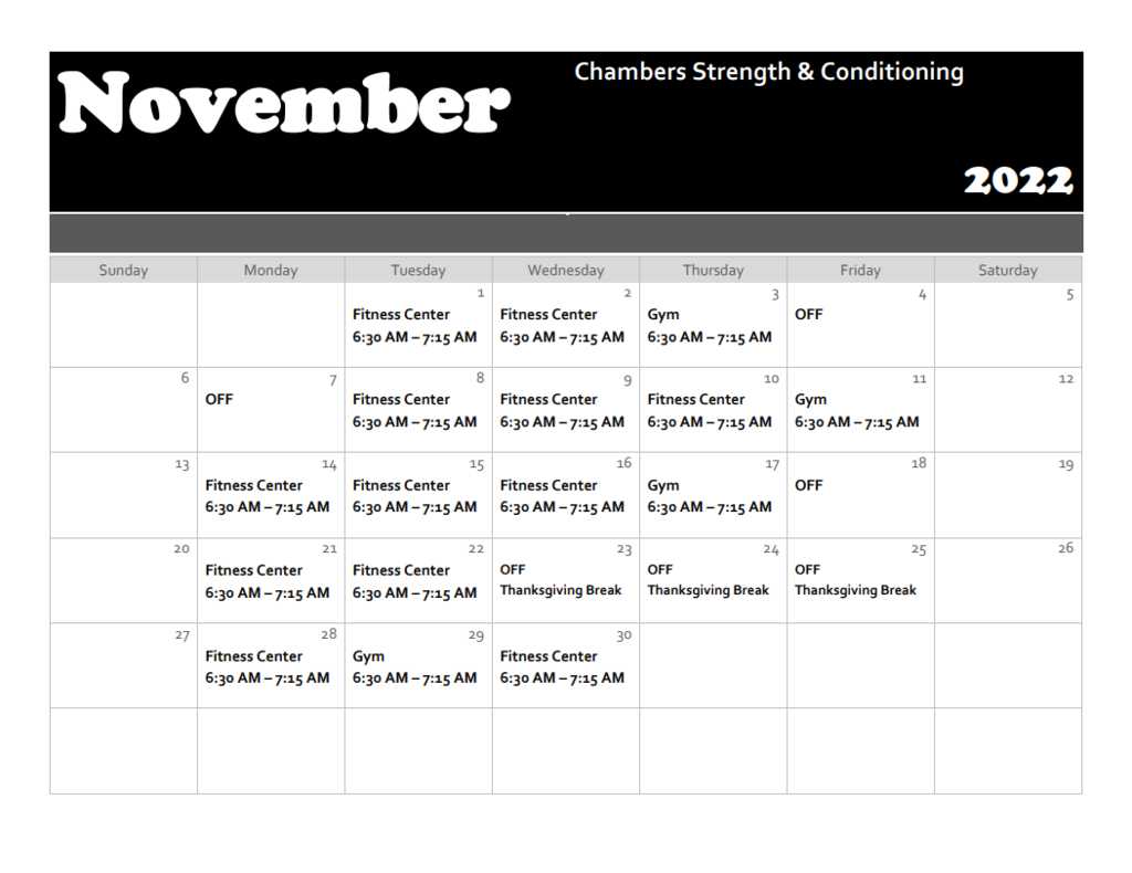 Chambers Strength & Conditioning