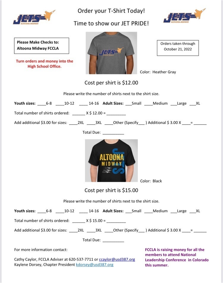 tshirt order form