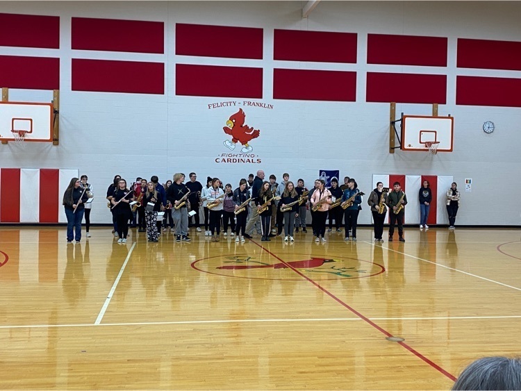 Listening to the HS band play