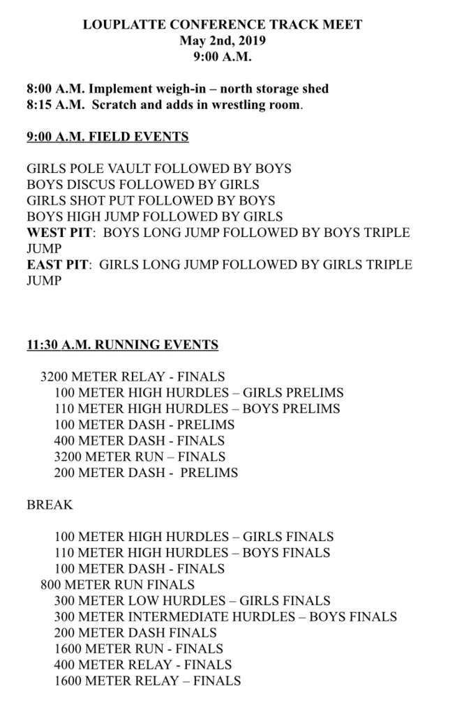 Schedule