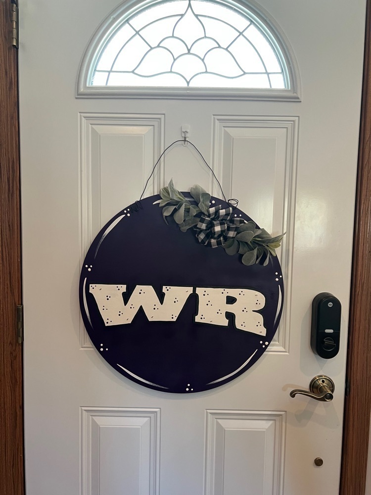 Purple WR Door Hanger