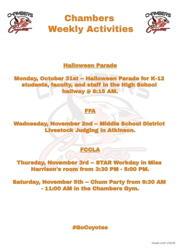 Weekly Activities