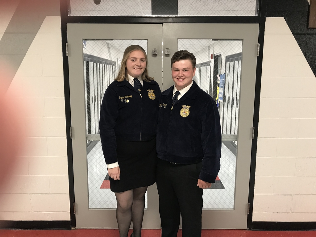 Elected Section 12 FFA Officers, Sophia Reavley - President, Adam Sennett - Treasurer