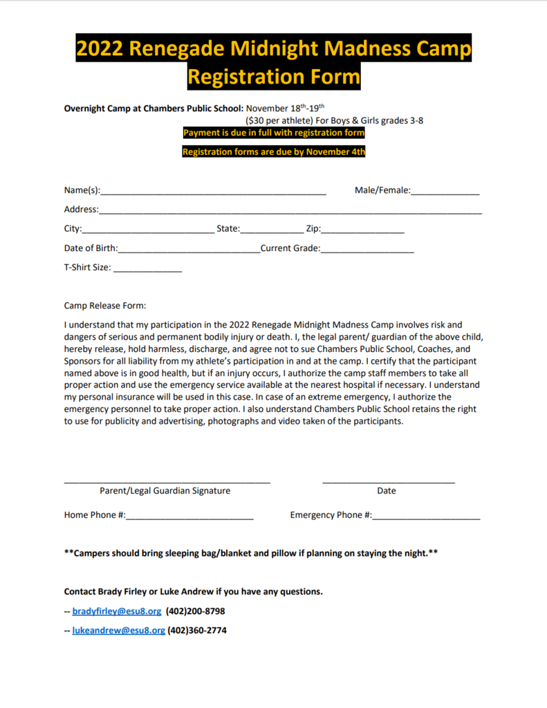 Midnight Madness Camp