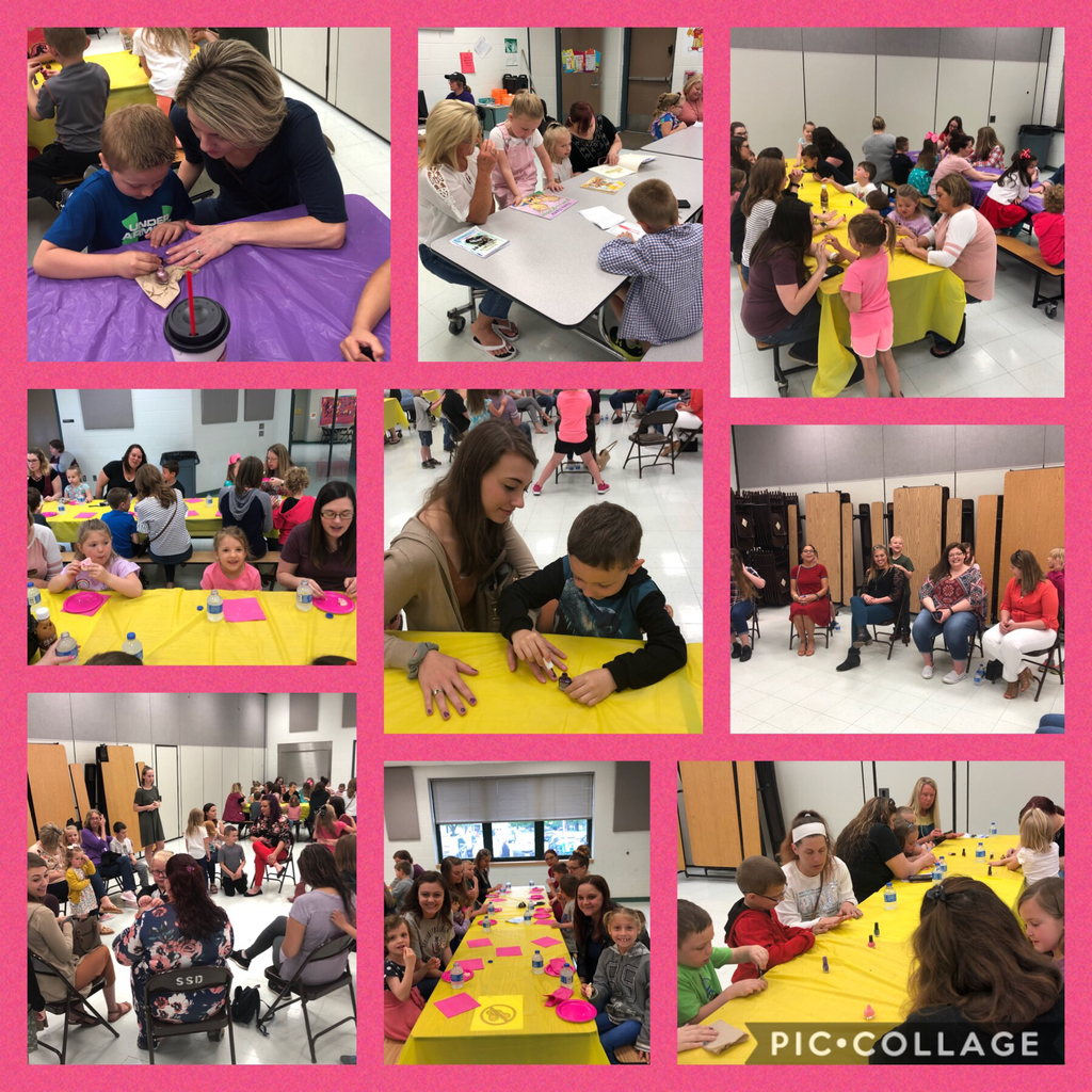 Mrs. VanDeursen and Mrs. Watkins’ classes enjoyed spoiling their mothers and grandmothers during a Mother’s Day celebration. They enjoyed a snack, a massage, getting their nails painted, and reading books that the students had written about their moms.