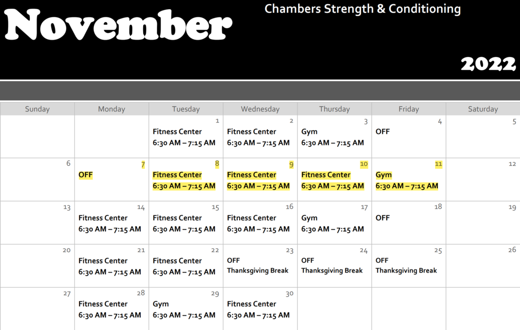 Chambers Strength & Conditioning