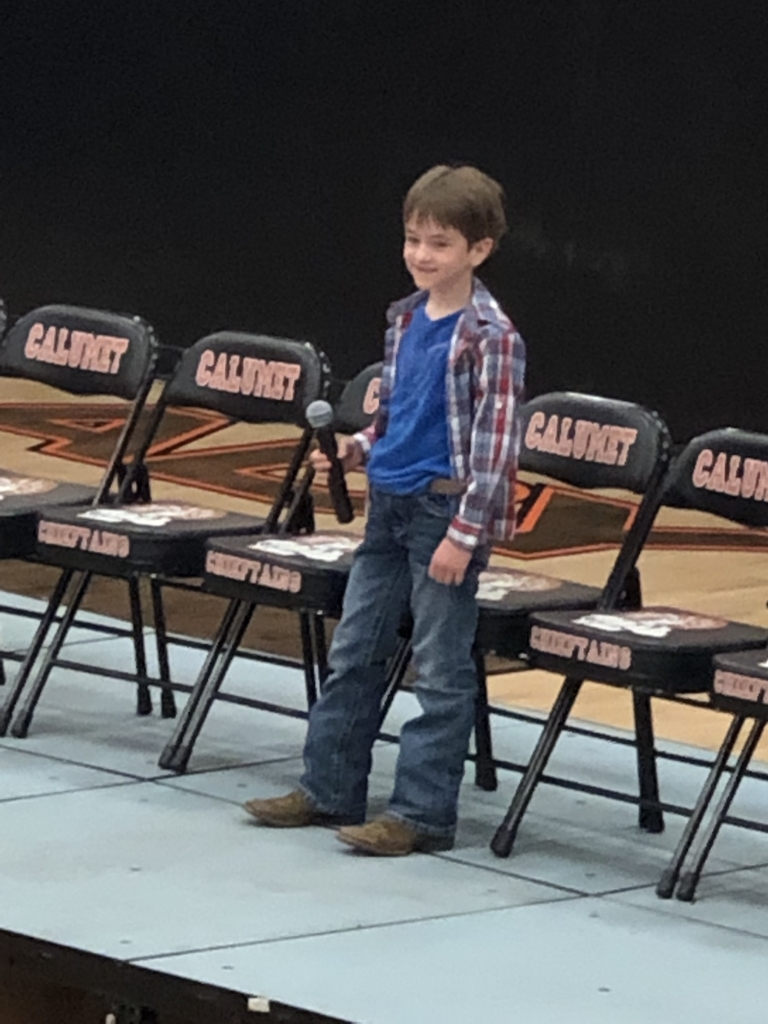 The Winner of the 1st and 2nd grade spelling bee is Cale Chambless!