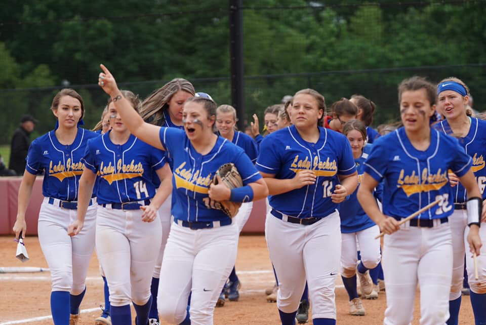 Lady Jackets cheering at game