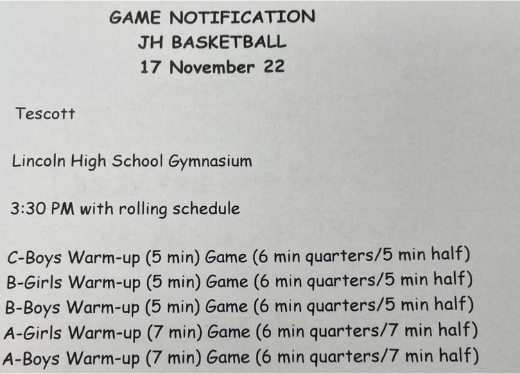 schedule