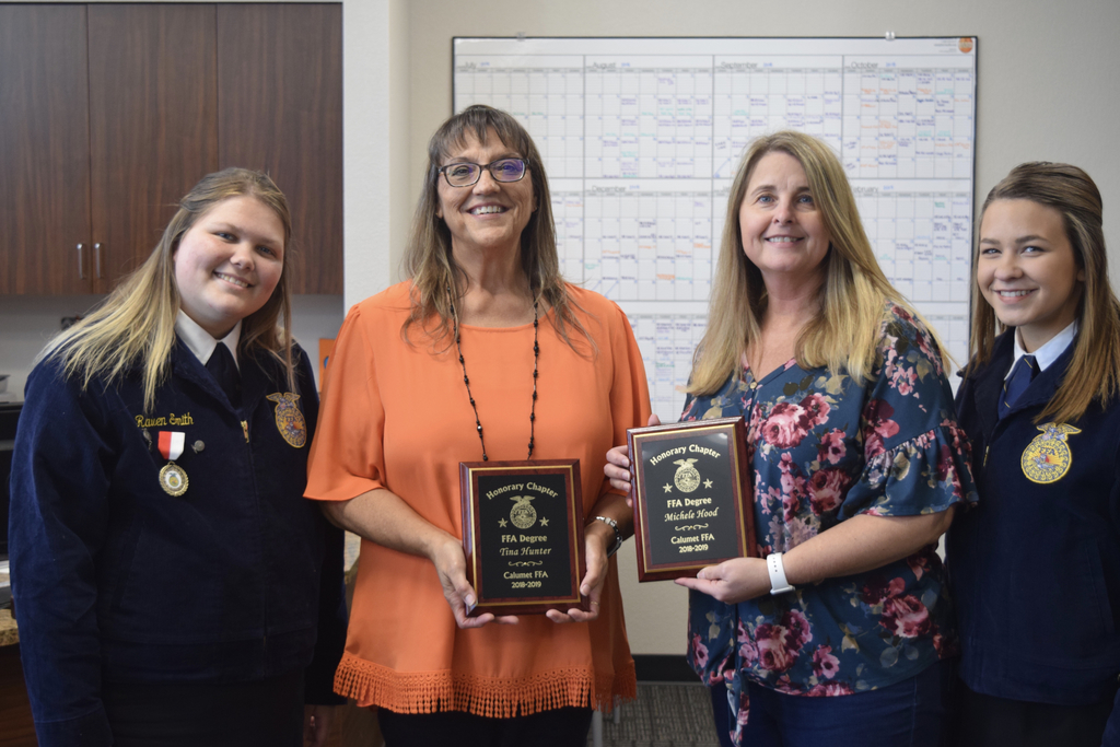Honorary FFA Degree goes to Tina and Michele, thank you ladies!