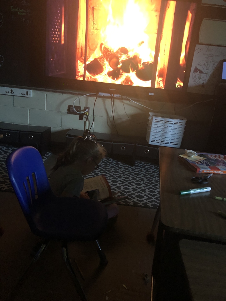 Reading by the fire!