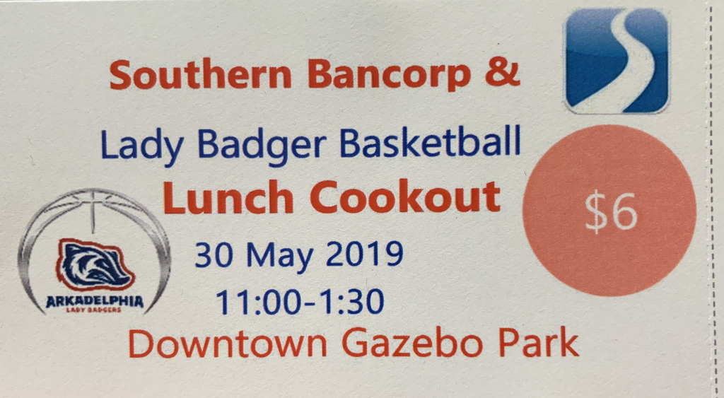 Lady Badger basketball cookout May 30.