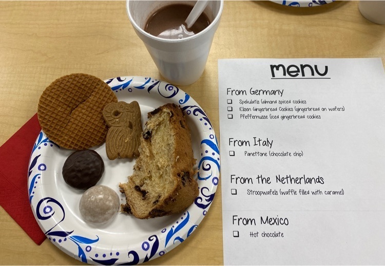 menu of items