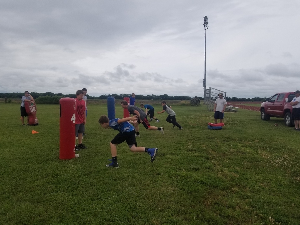 Day 3 of 7-12 football camp.