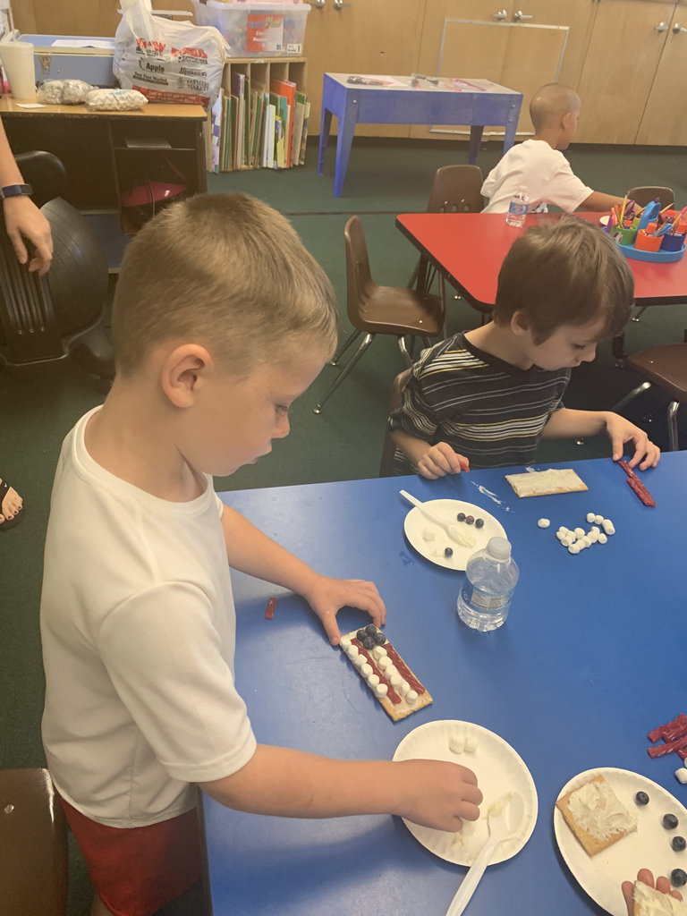 Learning about the American Flag today! 🇺🇸 