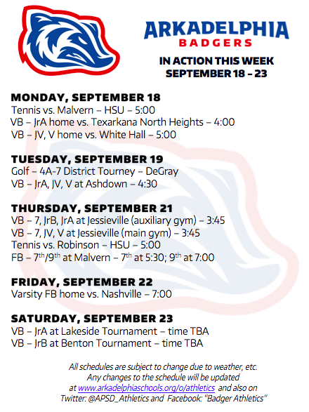 This Week in APSD Athletics