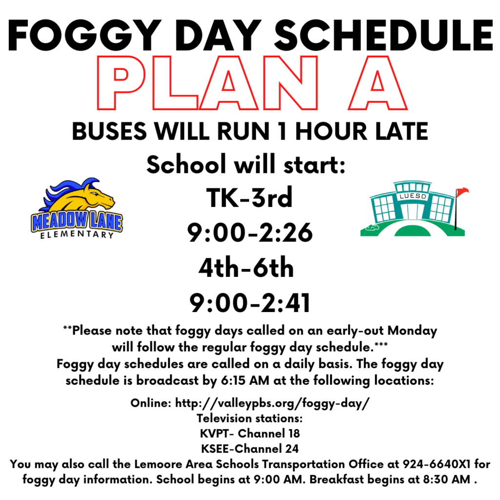 Foggy day information 