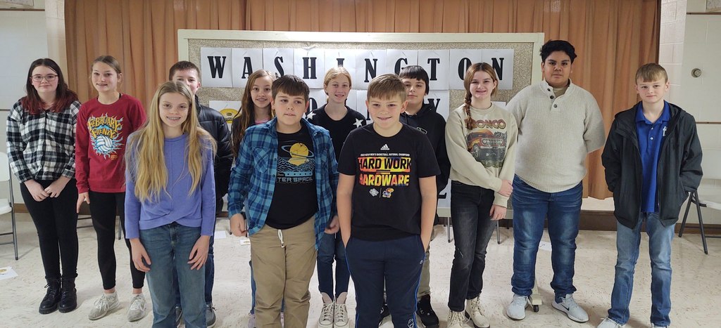 students participating in spelling contest