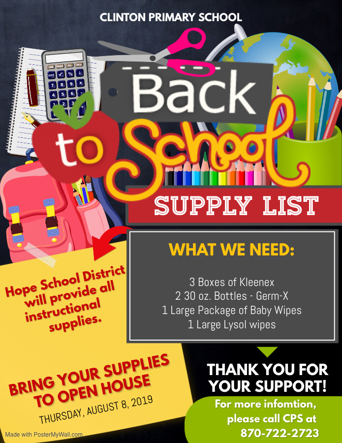 CPS Back to School Supply List