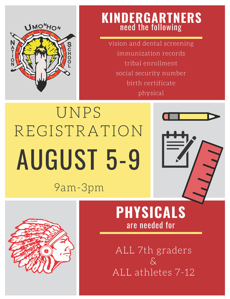 UNPS Registration August 5th - 9th 9am-3pm