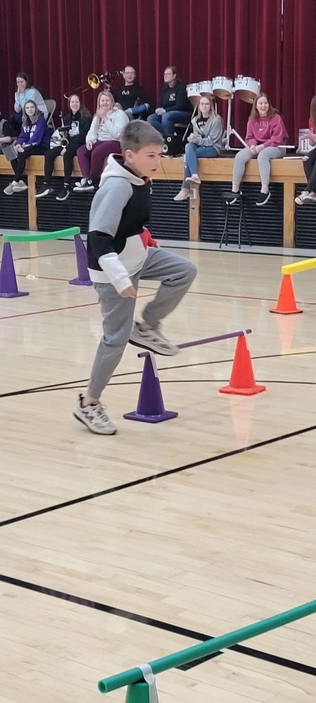 student participating in pep rally