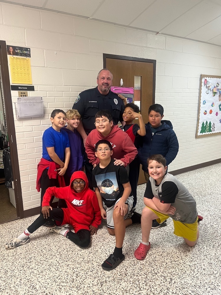 officer Robinson with students