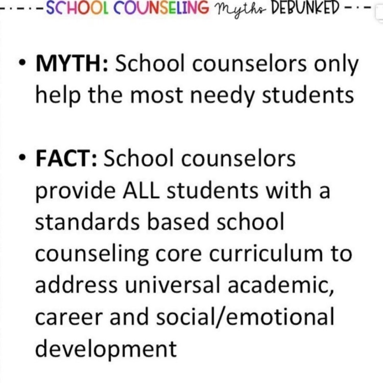 school counseling myths