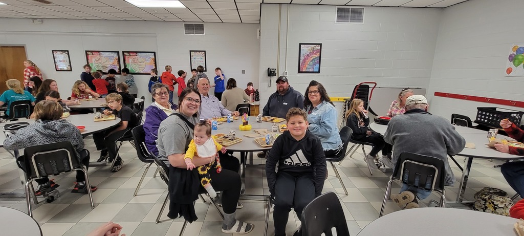 4th, 5th, 6th students enjoying August  birthday lunch