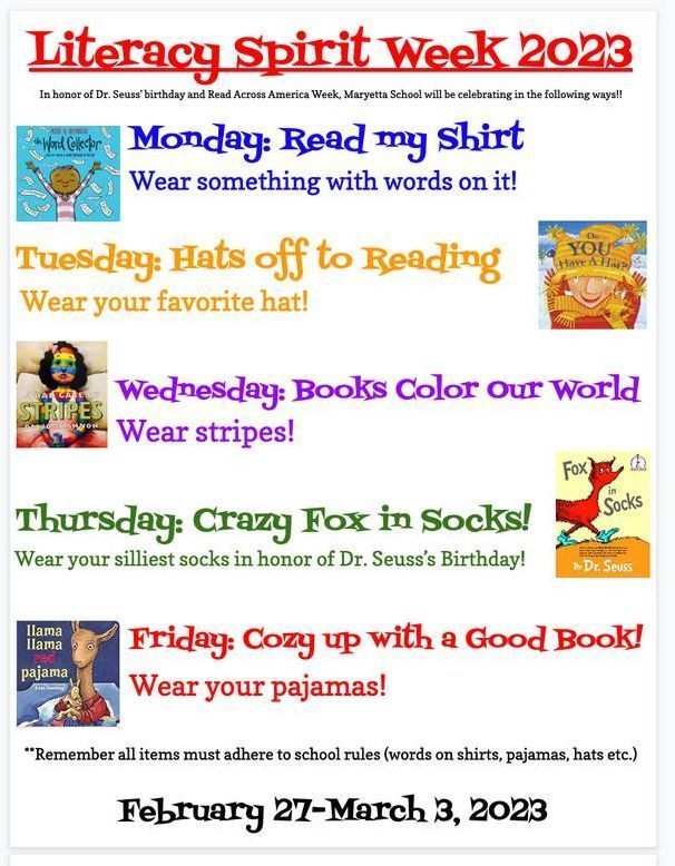 Literacy Spirit Week!