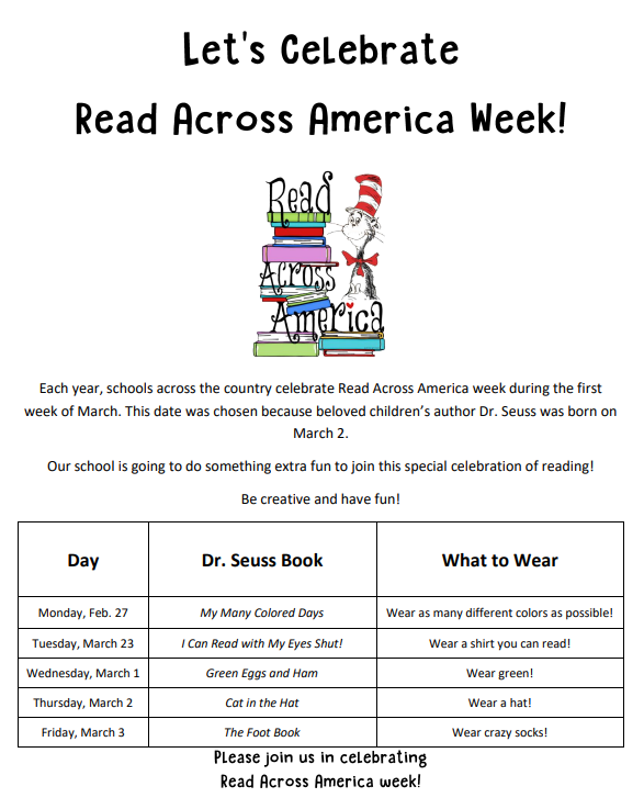 JBE Read Across America Week