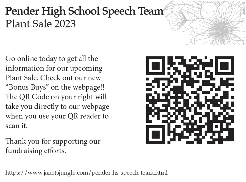 plant sale QR code