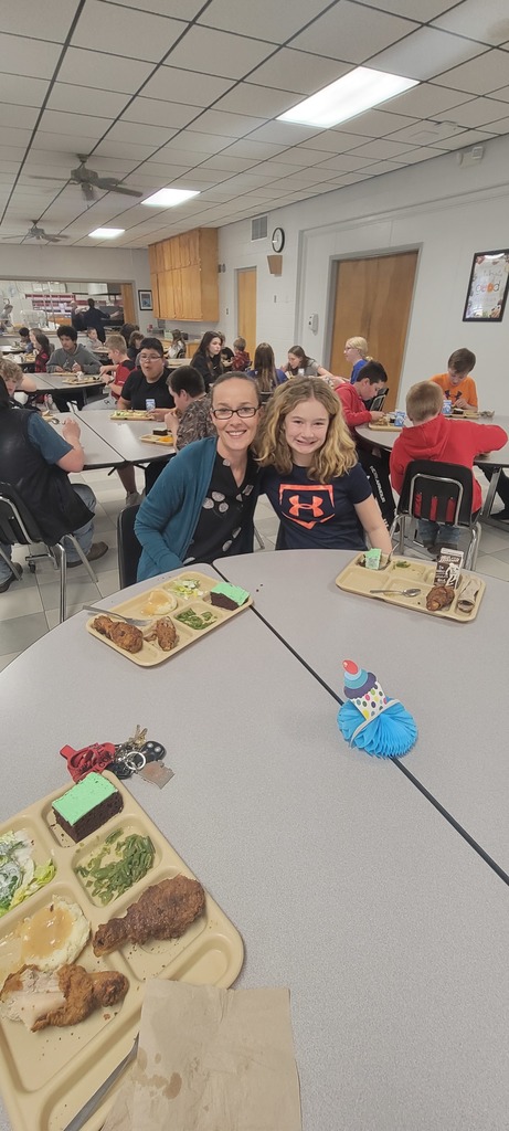 Last week we celebrated March birthday lunches (and one February birthday). K-2 students had fun celebrating.