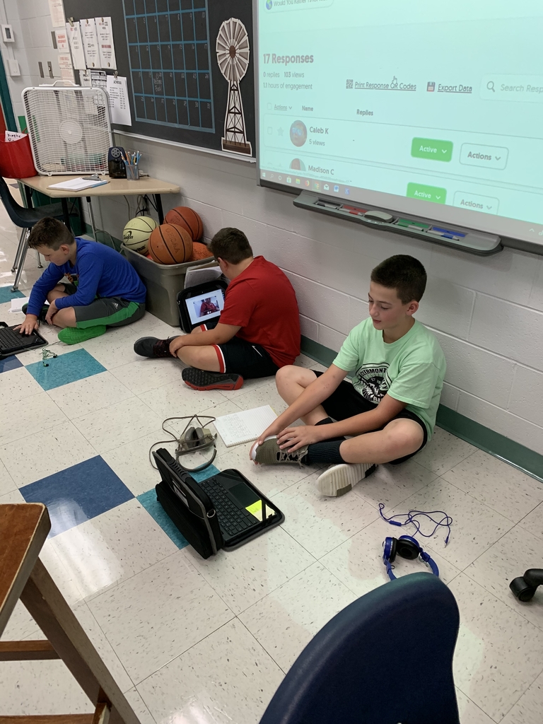 Students record themselves sharing their response.