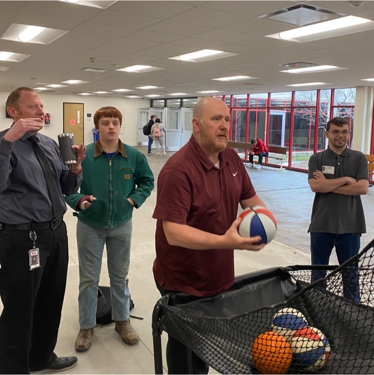 Mr. Carroll shows his power shot!
