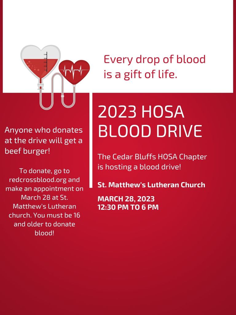 HOSA blood drive