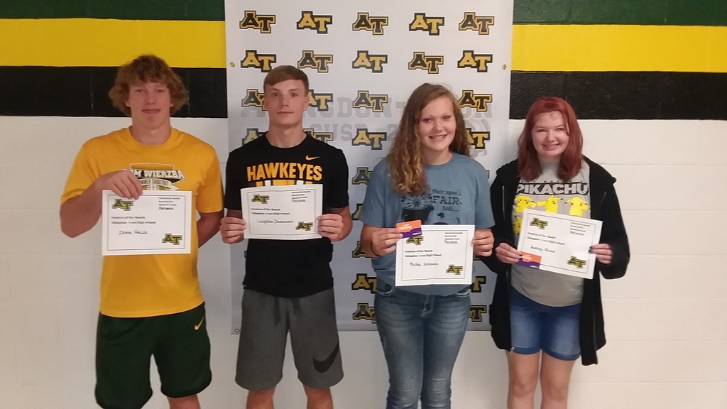 August Students of the Month