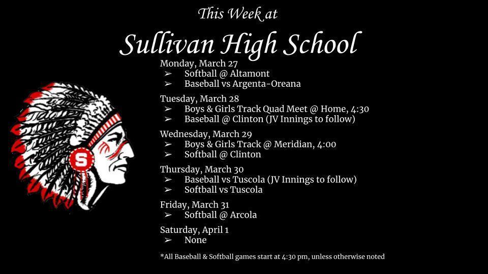 SHS Events 3/27-4/1