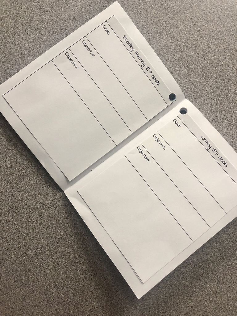These are for specific goals to work on. 