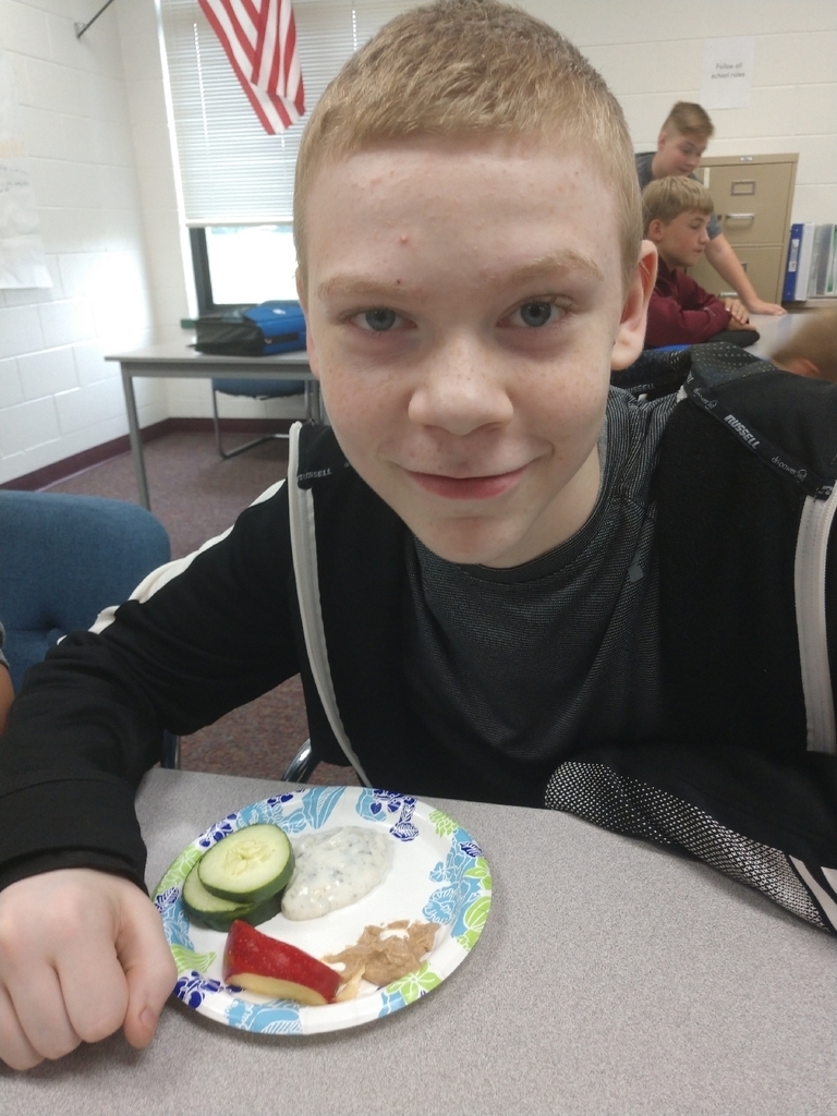 Not only did the 7th graders cook in Mrs. Stanley's 7th grade class they also applied math skills! They used fractions to double a recipe, and had to figure out proper portions for amount of students in out class.