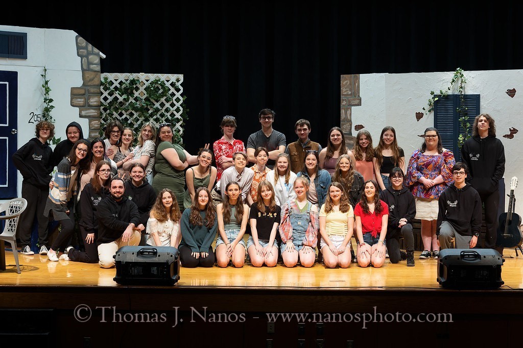 students on stage