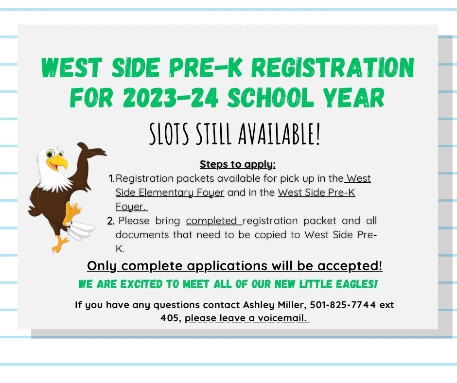 Pre-K registration for next year is NOW!