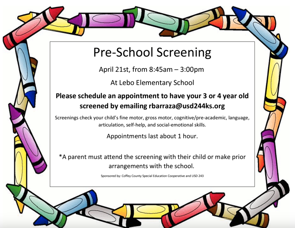 USD243 Waverly Schools Preschool screening