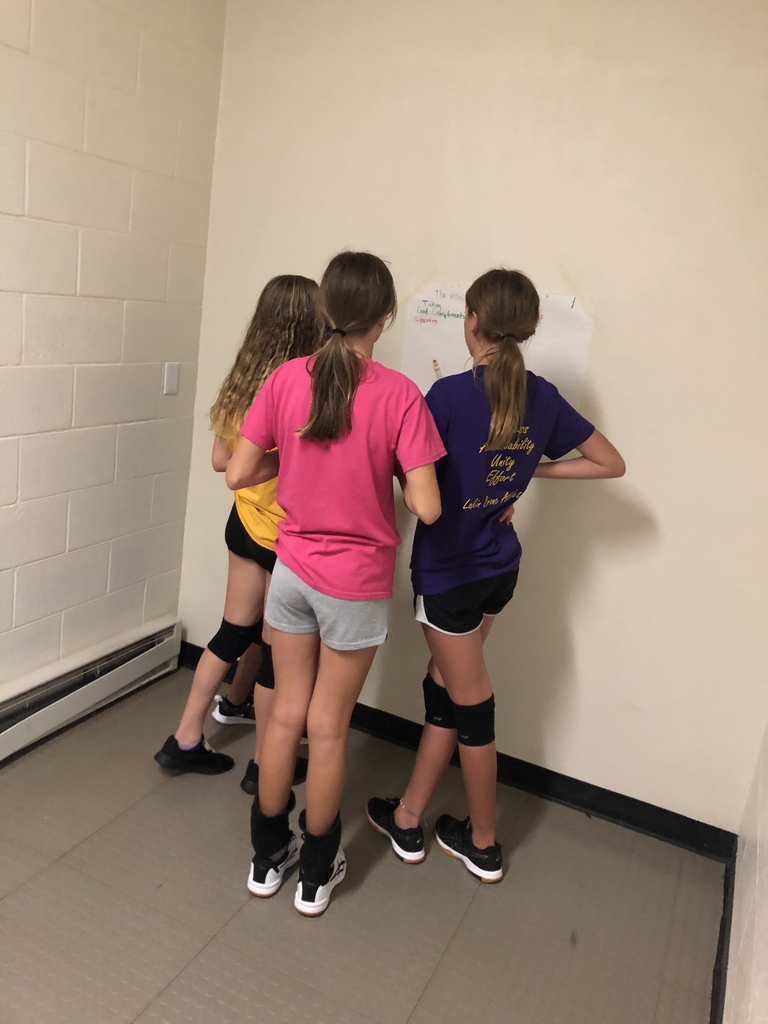 Girls worked together to make lists of ways to support each other.