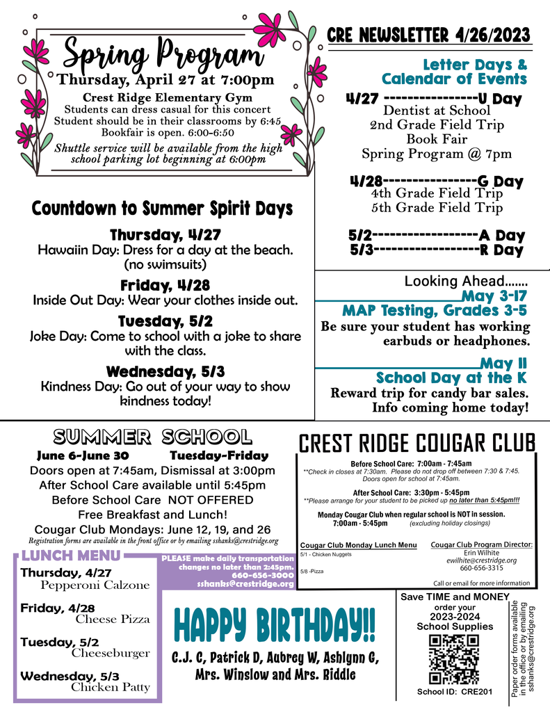 CRE Newsletter